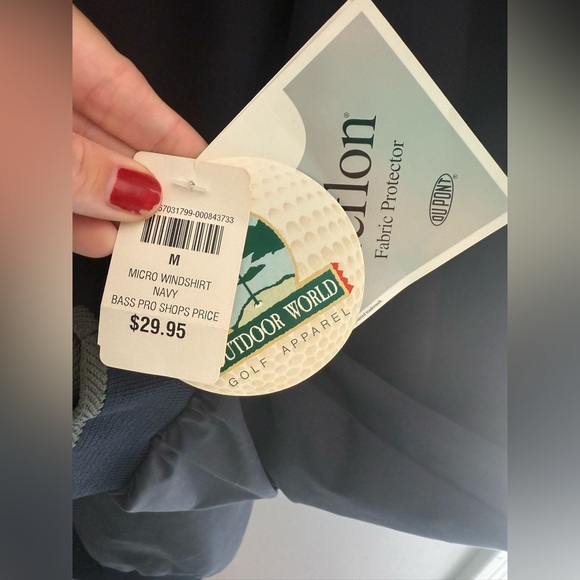 Outdoor World Jacket Mens SZ M Black Windbreaker Golf Lightweight V Neck Casual - Picture 6 of 9